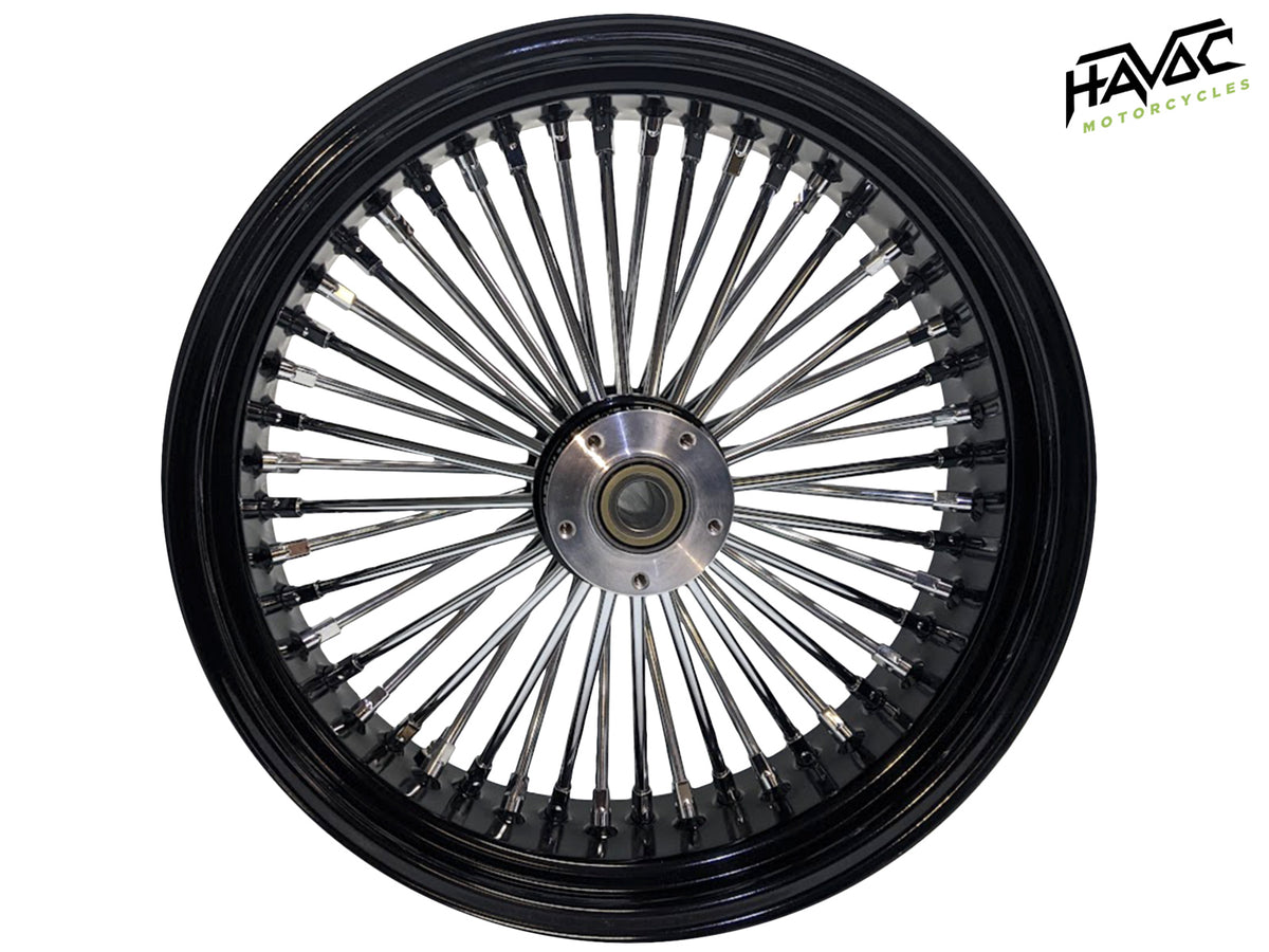 Fat Spoke Black and Chrome Rear Wheels – Havoc Parts