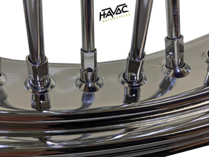 Fat Spoke Wheel, 16 x 3.5 Rear Wheel, Chrome, Harley FLH Touring Model Year 2000 with ¾” Bearings