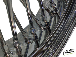 Fat Spoke Wheel, 18x5.5 Dual Disc Front, All Chrome, for 2008-Present Touring Models with ABS