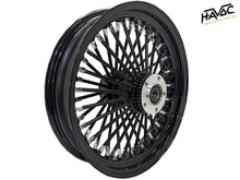 Load image into Gallery viewer, Fat Spoke Wheel, 16 x 3.5 Rear Wheel, Black and Chrome, Harley FLST Softail Heritage, Fat Boy, Deluxe 2008-2017, Non-ABS
