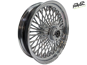 Fat Spoke Wheel, 16 x 3.5 Rear Wheel, Chrome, Harley FLST Softail Heritage, Slim, Fat Boy, Deluxe 2008-2017, ABS