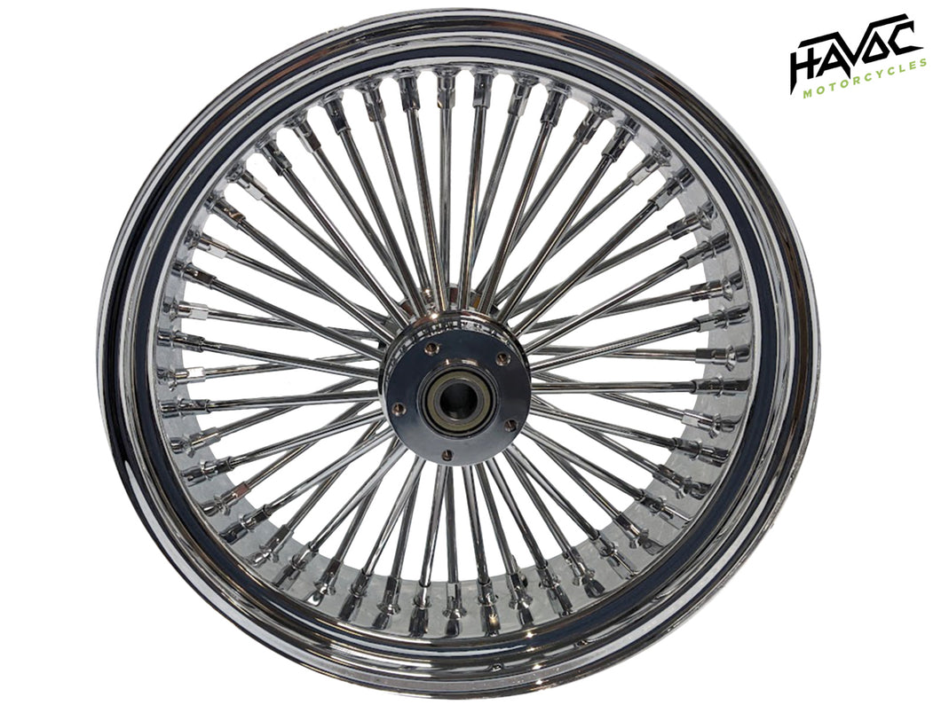 Fat Spoke Wheel, 18x5.5 Dual Disc Front, All Chrome, for 2008-Present Touring Models with ABS