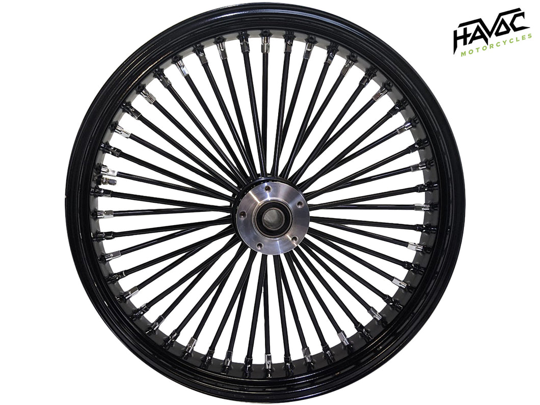 Fat Spoke Wheel, 21 x 3.5 Dual Disc Front, Black, for 2008-Present Touring Models without ABS