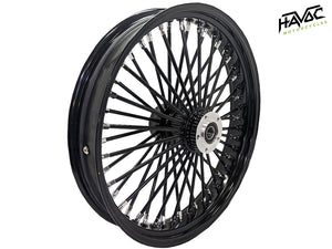 Fat Spoke Wheel, 16 x 3.5 Rear Wheel, Black, Harley FXST Softail Standard, Custom, Night Train, and Springer 2000-2005 and FLST Softail Heritage, Fat Boy, Deluxe 2000-2007