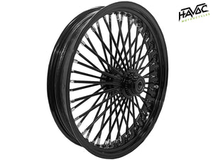 Fat Spoke Wheel, 21 x 3.5 Single Disc Front, Black, FXST/C/S Softail Standard and Softail Custom 1994-99 and  FLST(S/C/F), Slim, Heritage, Fatboy 1994-1999 (Front)