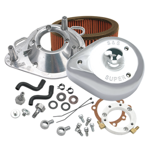 S&S® Teardrop Air Cleaner Kit for 2001-'17 HD® Stock EFI Big Twin (except Throttle By Wire and CVO®) Models - Chrome