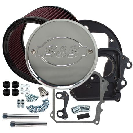 Air Cleaner Kit with S&S® Logo Chrome Cover for 2014-'20 Indian® Touring Models With Thunderstroke 111 Engines