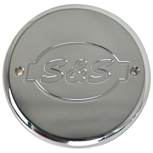 Chrome Billet S&S® Logo Cover for S&S® Air Cleaners For 2014-'16 Indian® Touring Models