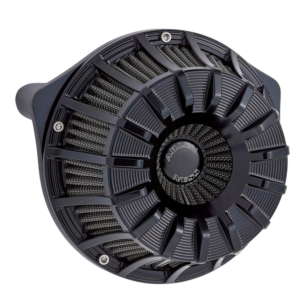 15-SPOKE INVERTED SERIES AIR CLEANER, BLACK