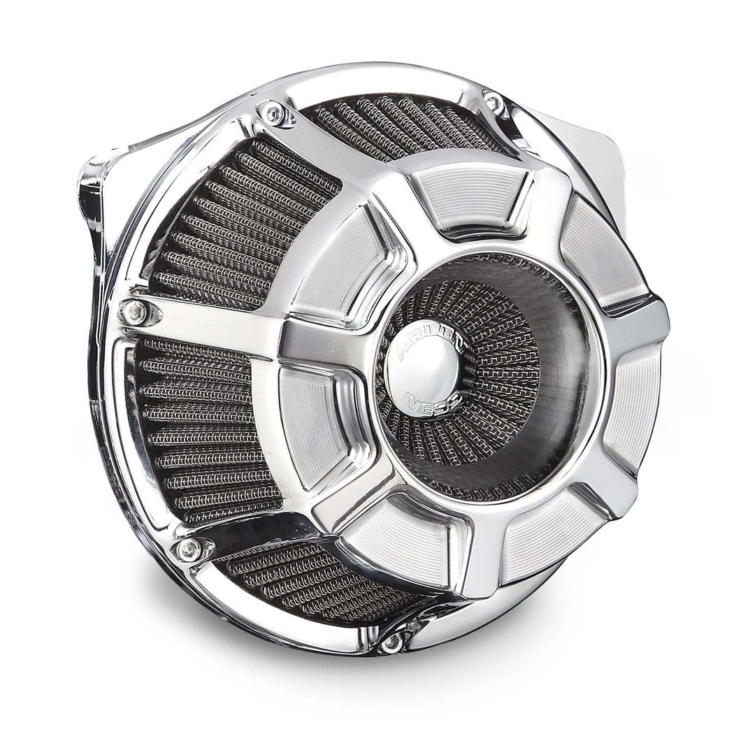 BEVELED® INVERTED SERIES AIR CLEANER, CHROME