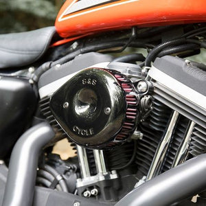 Stealth Air Cleaner Kit with Gloss Black Mini Teardrop Cover for 1991-2006 HD® XL Sportster® Models With Stock CV Carb