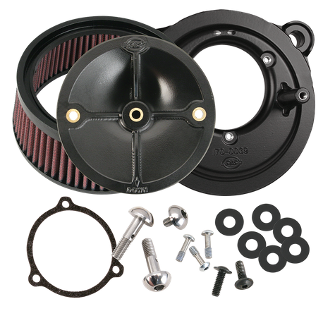 S&S® Stealth Air Cleaner Kit Without Cover for 2008 HD® Touring Models With S&S® 70mm Throttle Hog Throttle Body