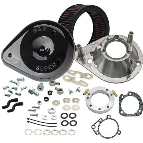 S&S® Teardrop Air Cleaner Kit for 1993-'06 HD® Carbureted Big Twins and 2007-'10 Softail® CVO® Models - Gloss Black